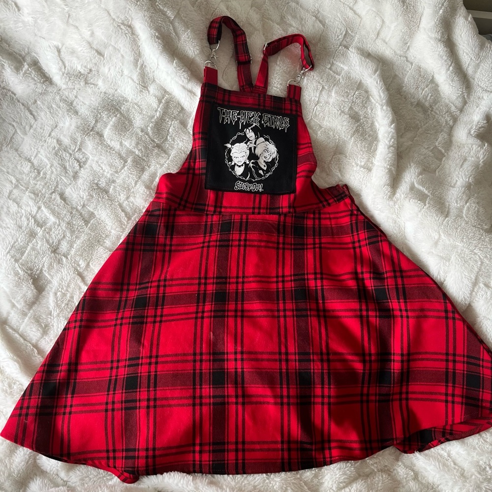 🔥Hot Topic Hex Girls XS dress women or kids! Cute Red Plaid Dress
